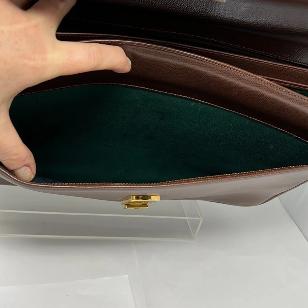 Gianfranco Lotti Firenze Top Handle Men's Women's Pebbled Leather Briefcase Bag
